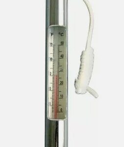 7" Deluxe Series Chrome Plated Thermometer with Cord
